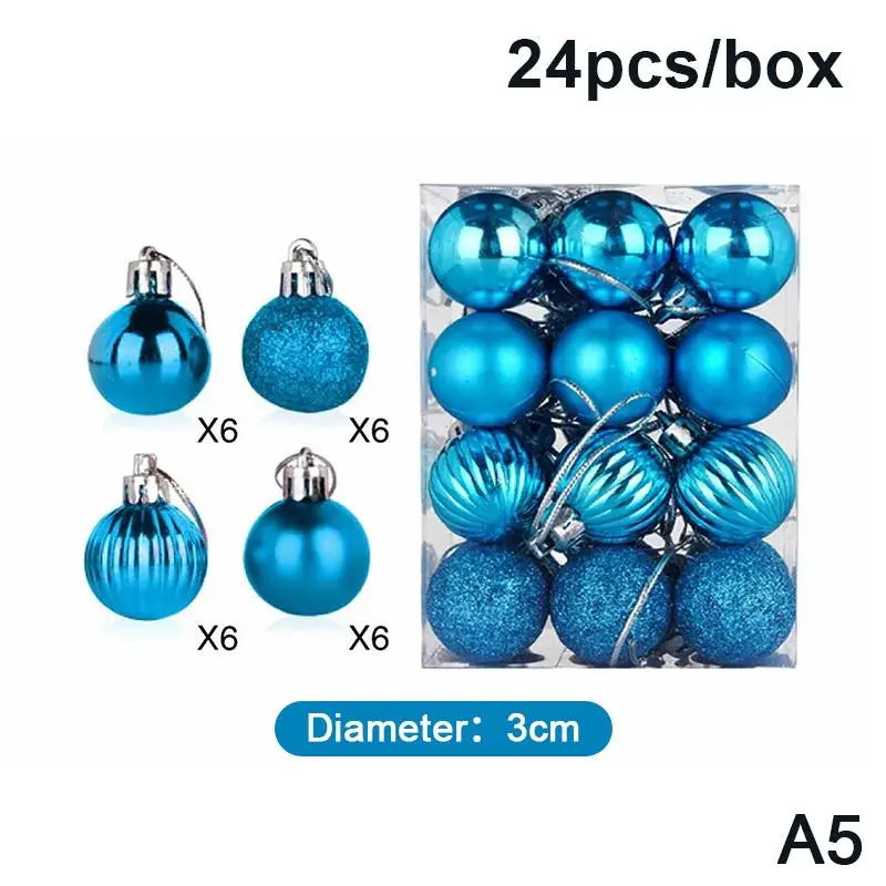 Waterproof Christmas Balls Fadeless Xmas Tree Hanging Ornaments Qme A5