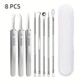 Stainless Steel Acne Clip Cell Blackhead Needle Beauty Salon Tool Qme silver