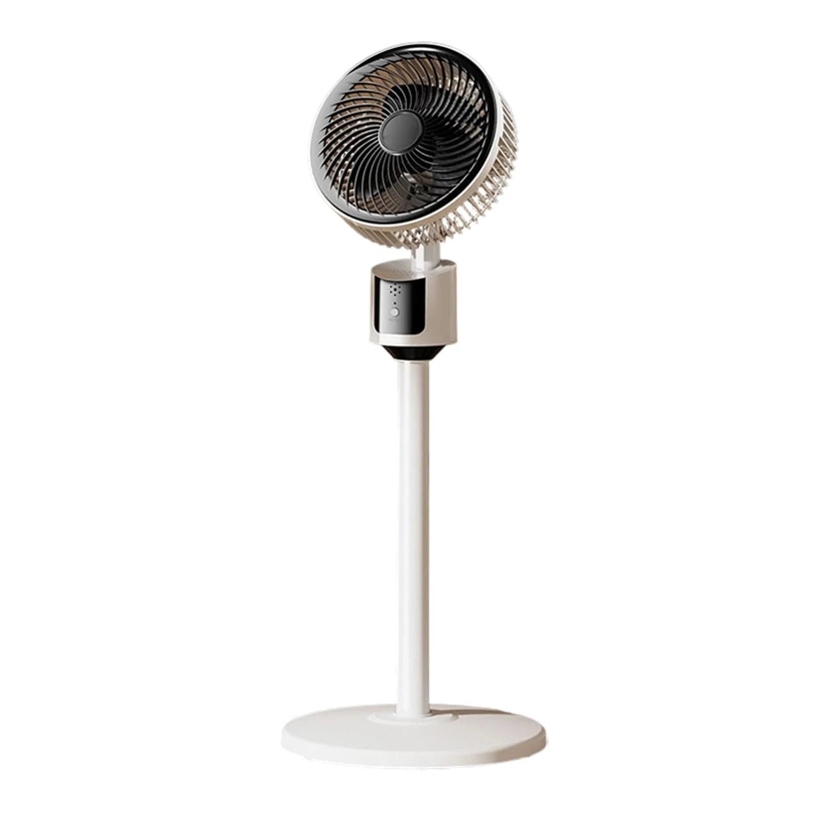 Lightweight Floor Fans Multi-Purpose Quiet Standing Fan Household Electric Cooling Fans for RV Camping Outdoor Activities Qme White