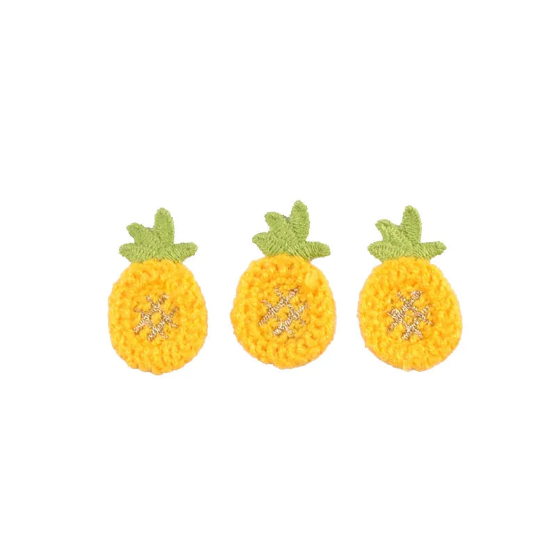 20pcs 2.5-3.2cm Cartoon Peach/Carrot/cherry Garment Appliques Embroidery Patches Clothes Sewing Accessories DIY Supplies c4030 Qme 7-20Pcs