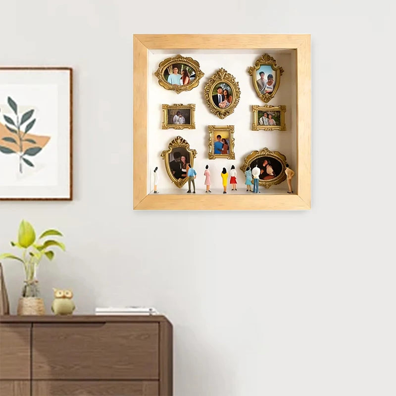 DIY Mini Museum Silhouette Box–Celebrate Your Unique Memories In Style, Personalized DIY Photo Family Memory Display Case Frame Qme