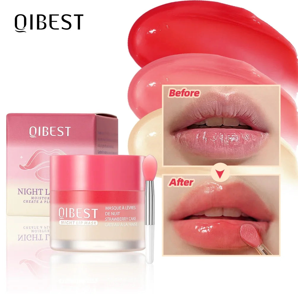 QIBEST Lip Balm Lightening Lip Sleeping Mask Gloss Oil Exfoliating Clean Moisturizer Makeup Beauty Skin Care Products Qme lip mask