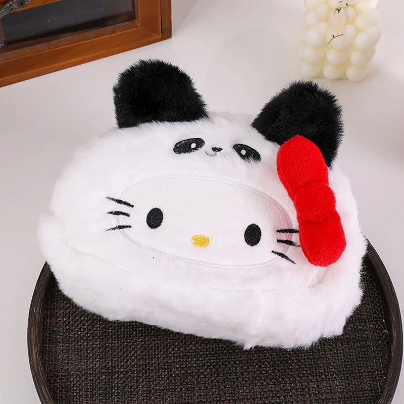 Sanrio KT Cat Plush Pencil Case High-value Cross Dressing Beaver Qme white