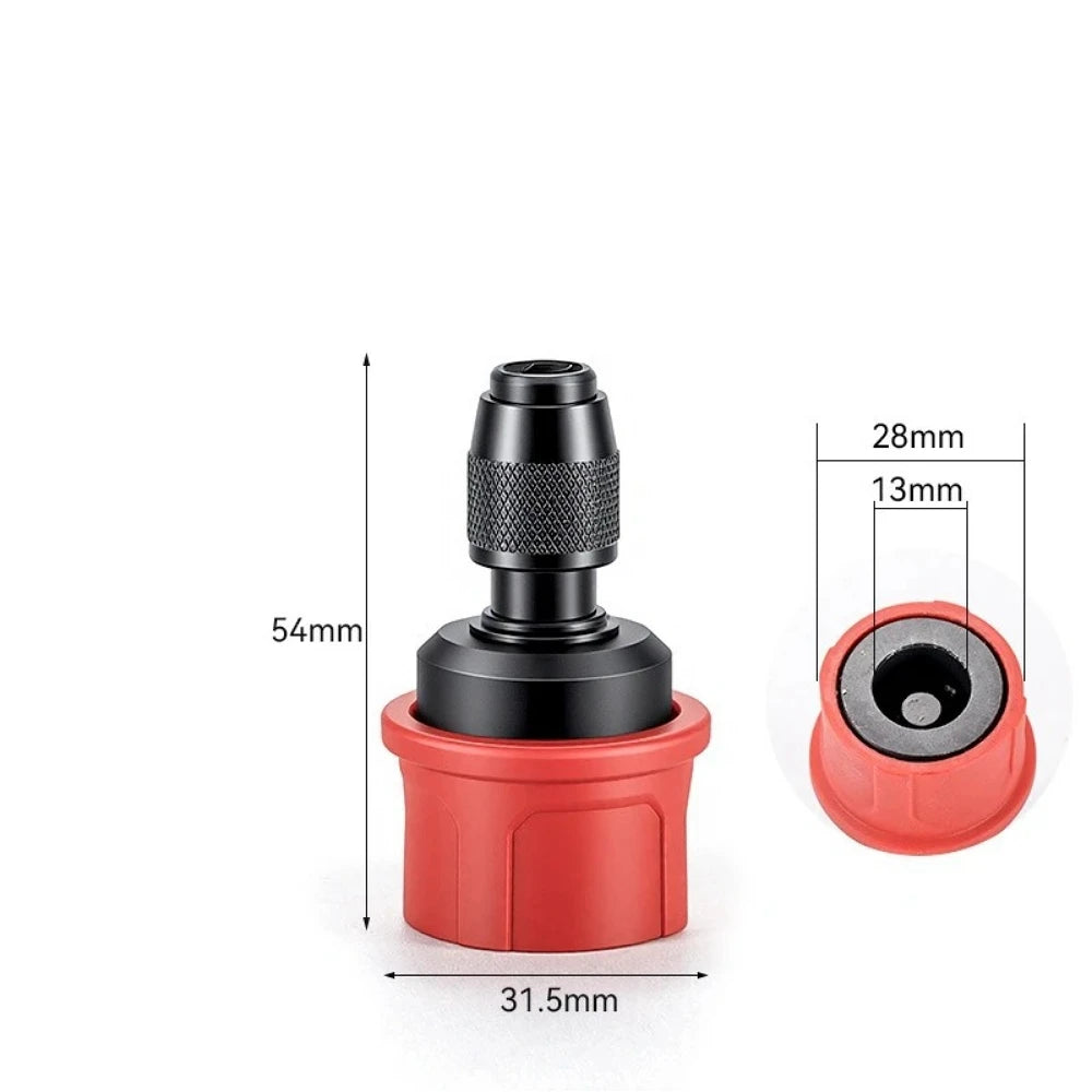 Hex Bit Conversion Connector 6.35mm Quick Release Drill Chuck Practical Accessory for Cordless Corded Electric Drills Qme Type A