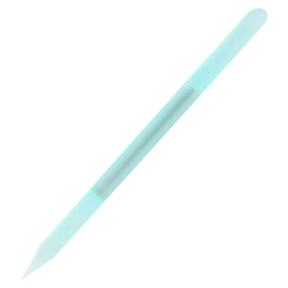 Crystal Cuticle Pusher Dual-ended Manicure Stick Remover Tool Glass Qme green