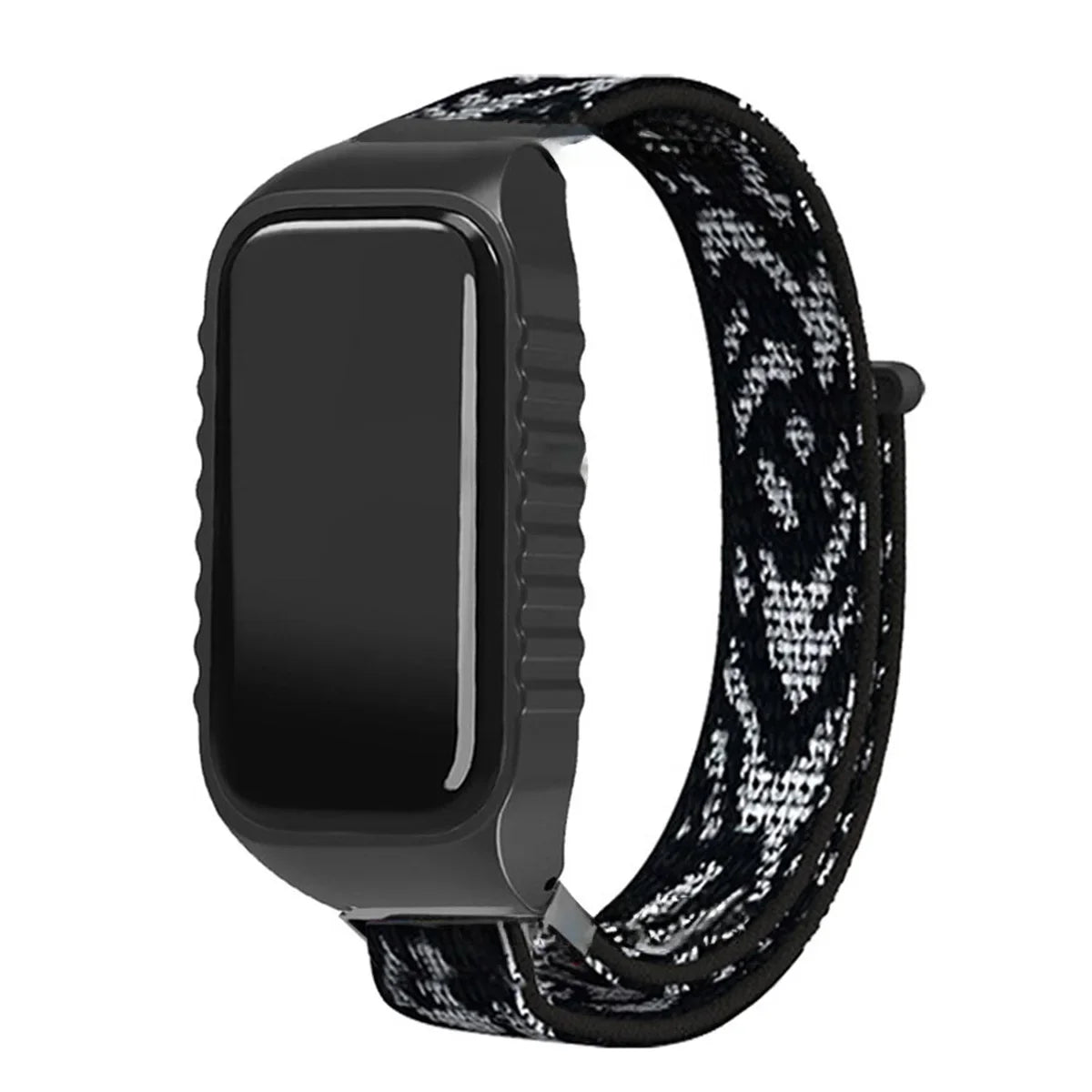 For Xiaomi Smart Band 8 Active Strap Nylon Loop Wristband Bracelet For Mi Band 8 Active Smart Watch Band Correa Belt Accessories Qme Black white Redmi Band 2