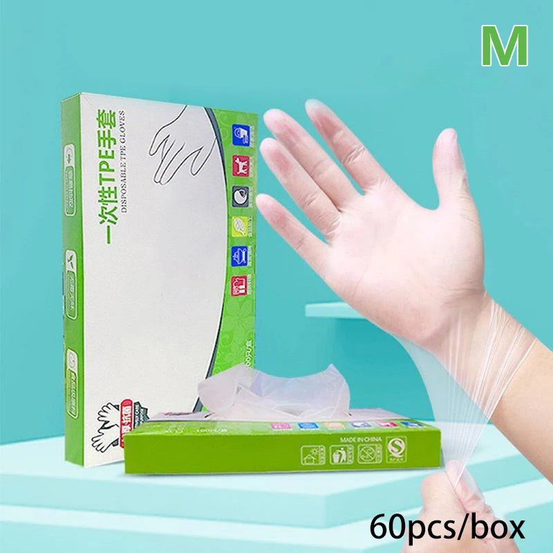 Box Latex Gloves Transparent Non-slip Acid Work Safety Food Grade Qme M