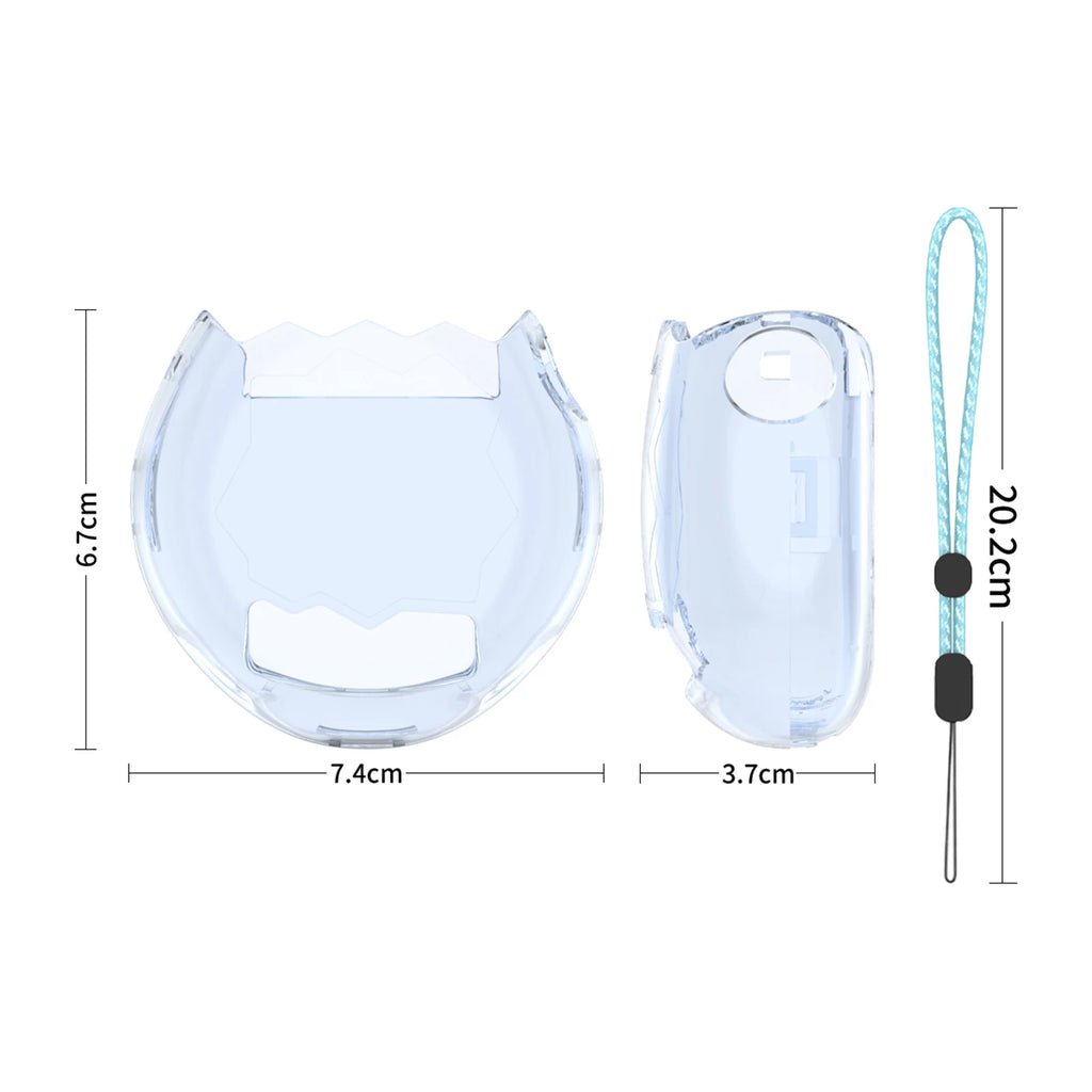 Protective Case Transparent Case Cover with Lanyard Hard Shell Protective Cover for Tamagotchi Paradise Qme