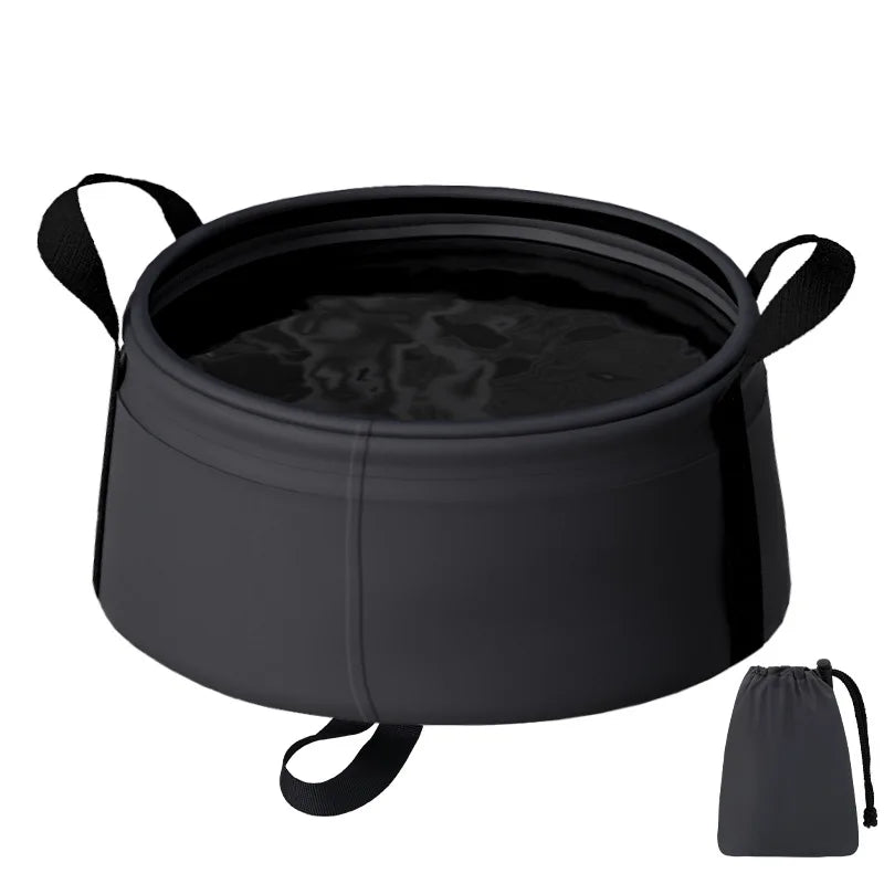 Travel Outdoor Portable Folding Basin Qme black