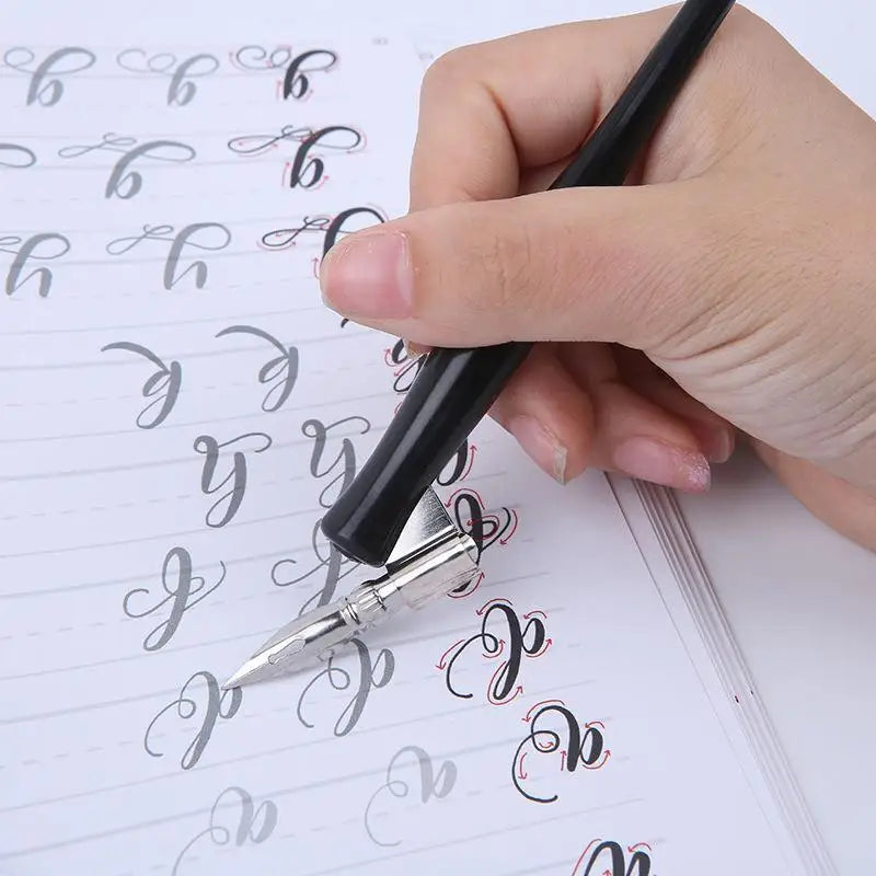 Oblique Dip Pen Holder English Writing Art Drawing Calligraphy Nib Qme