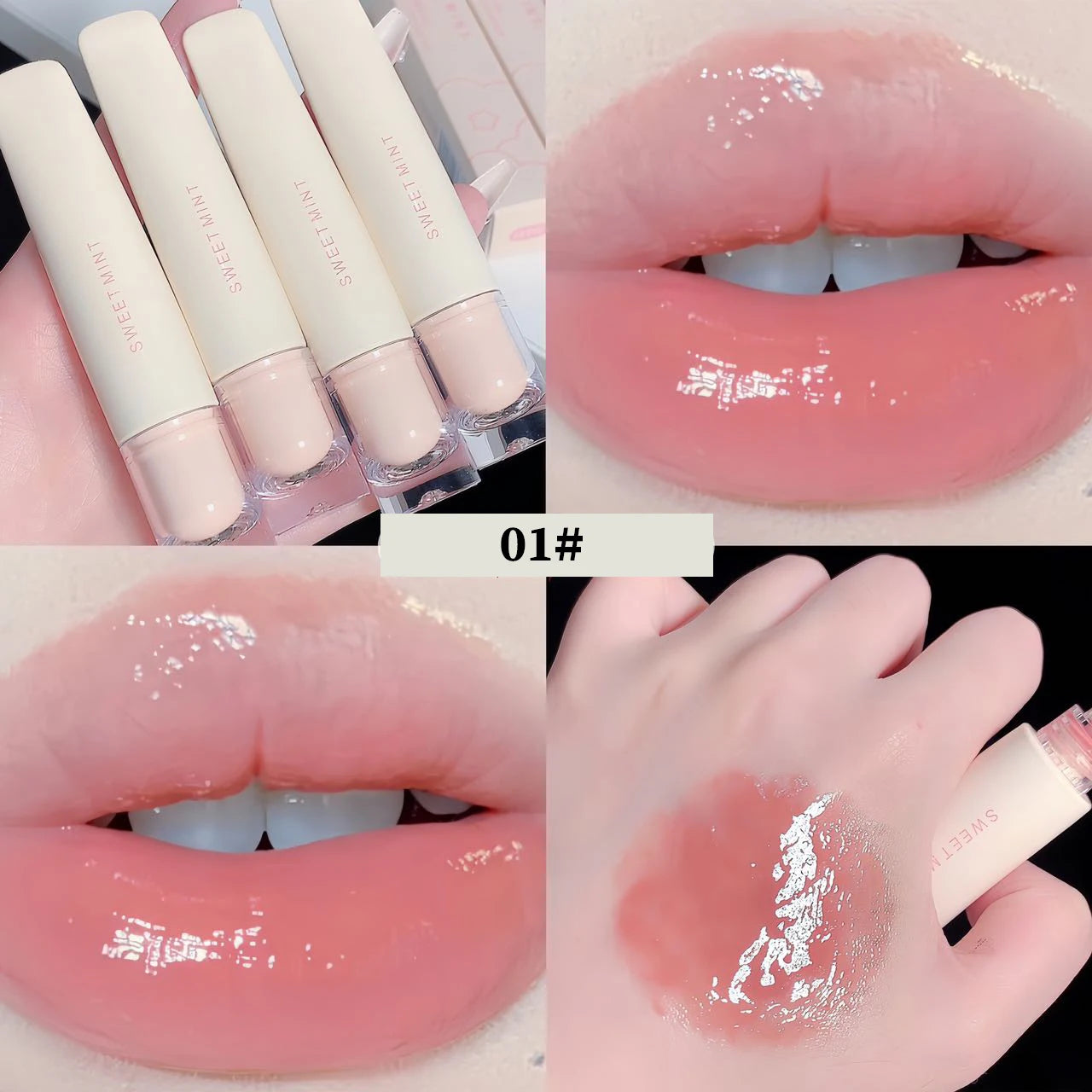 SWEET MINT Lip Jelly Glaze Moisturizing Brightening Mirror Qme 4284-01