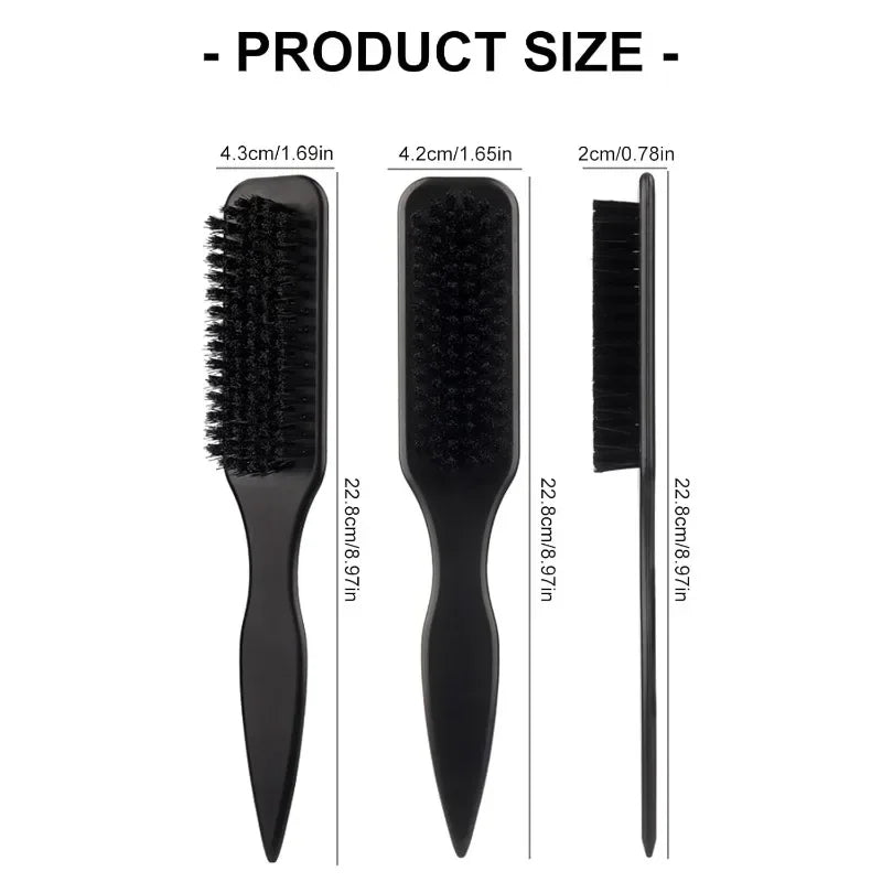 Men's Beard Brush Hair Clipper Boar Bristle Mustache Grooming Tool Qme