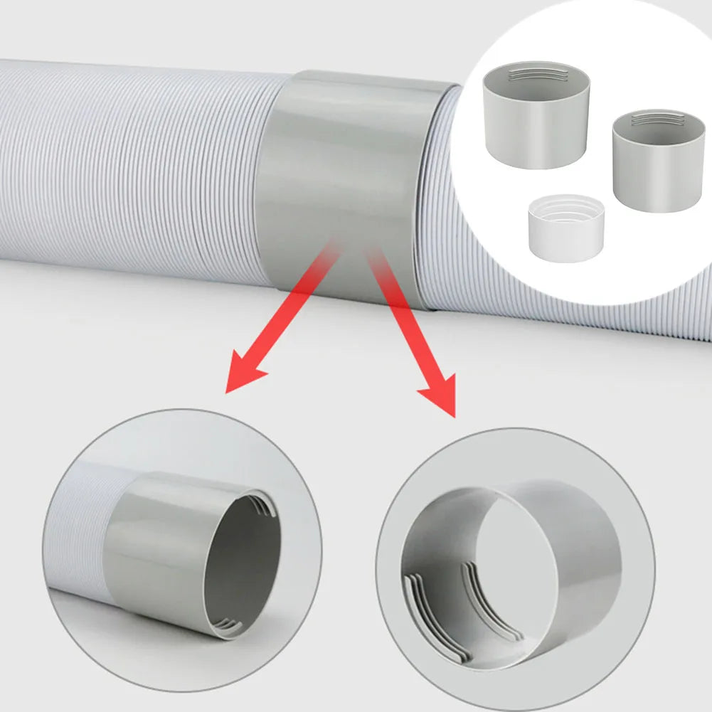 Portable Air Conditioner Exhaust/Adapter Connector Fits 100mm 130mm 150mm Hoses ABS Construction For Efficient/Hot Air Expulsion Qme