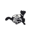 Black Cat Enamel Pin Skull Skeleton Brooch Badge Animal Gothic Flower Jewelry Kids Gift Party Lapel Clothes Backpack Wholesale Qme style 1