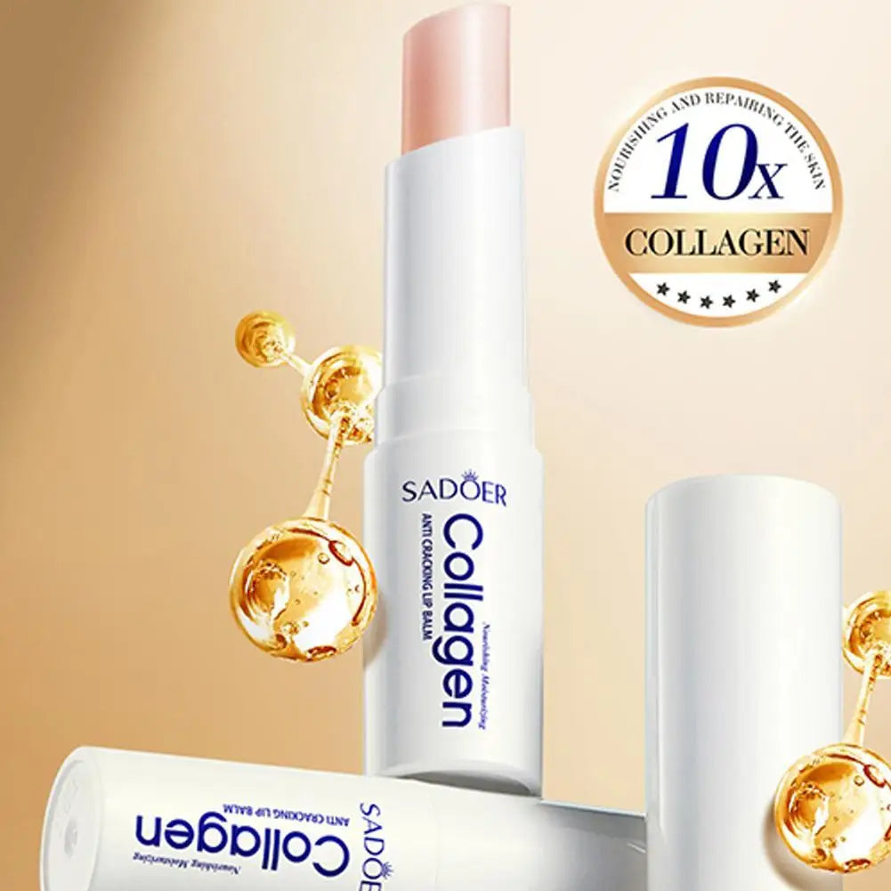 Nourish Lipstick Collagen Lip Balm Anti Cracking Moisturizing Natural Qme