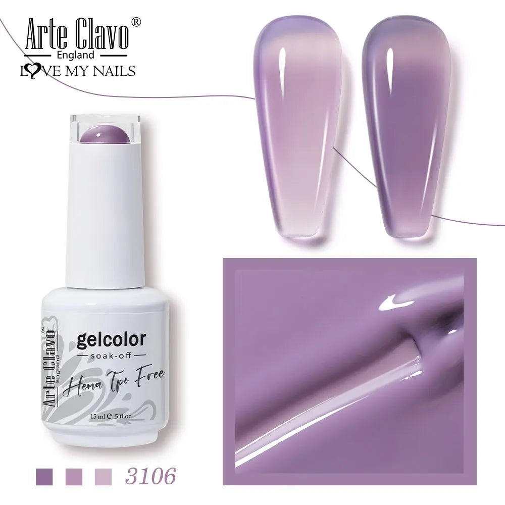 Arte Clavo Crystal Crushed Diamond Pink Blue Gel Nail Polish 2026