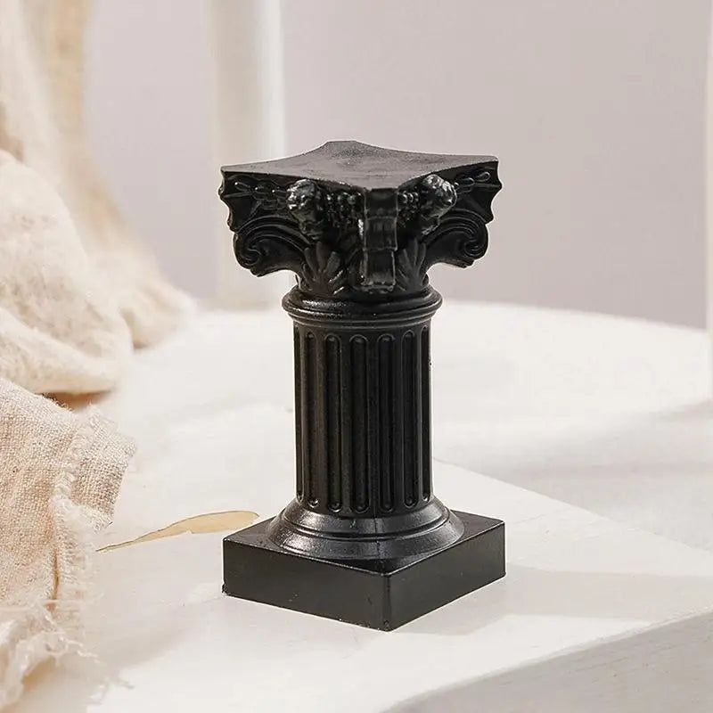 Roman Pillar Greek Column Statue Pedestal Candlestick Stand Figurine Qme