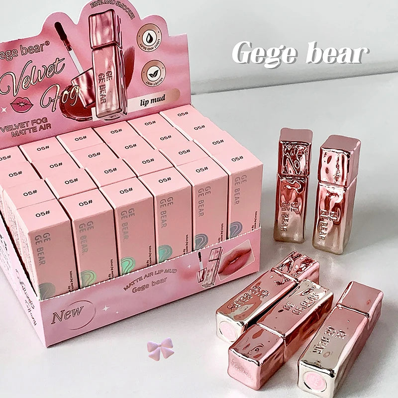 Gege Bear Velvet Matte Air Lip Mud Surface Good Blending Whitening Qme