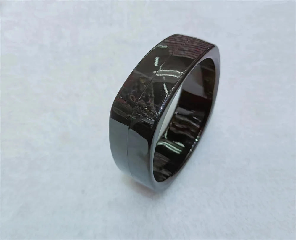 Vintage Acrylic Cuff Fashion Bangles for Women New Trendy multicolour Wide Geometric Resin Simple Bracelets Charm Jewelry Qme black 60-64mm