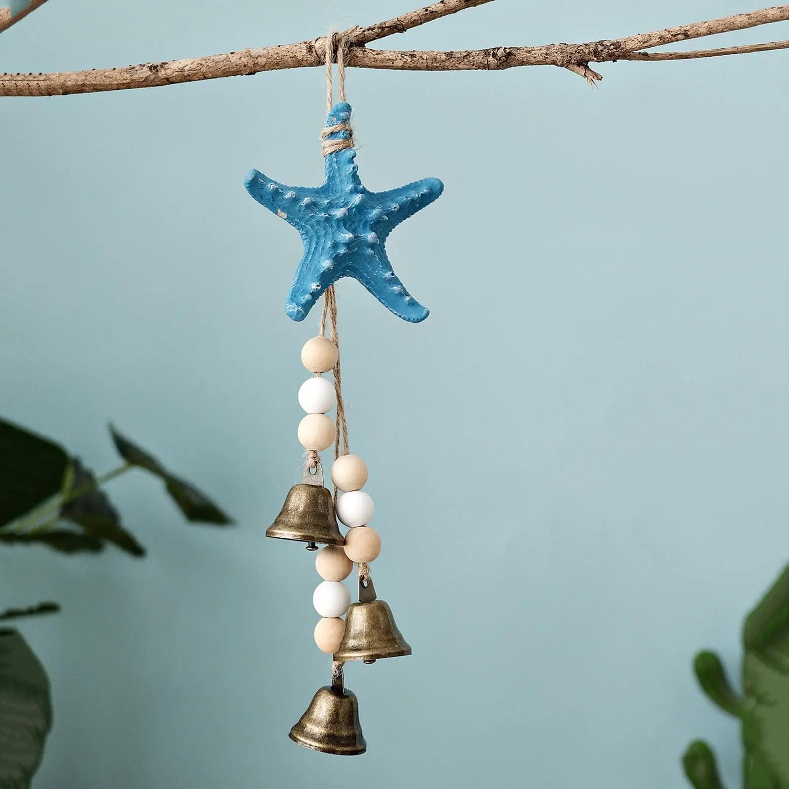 Starfish Wind Chimes Outside Decorative Sea Decor Windchime Hanger Qme