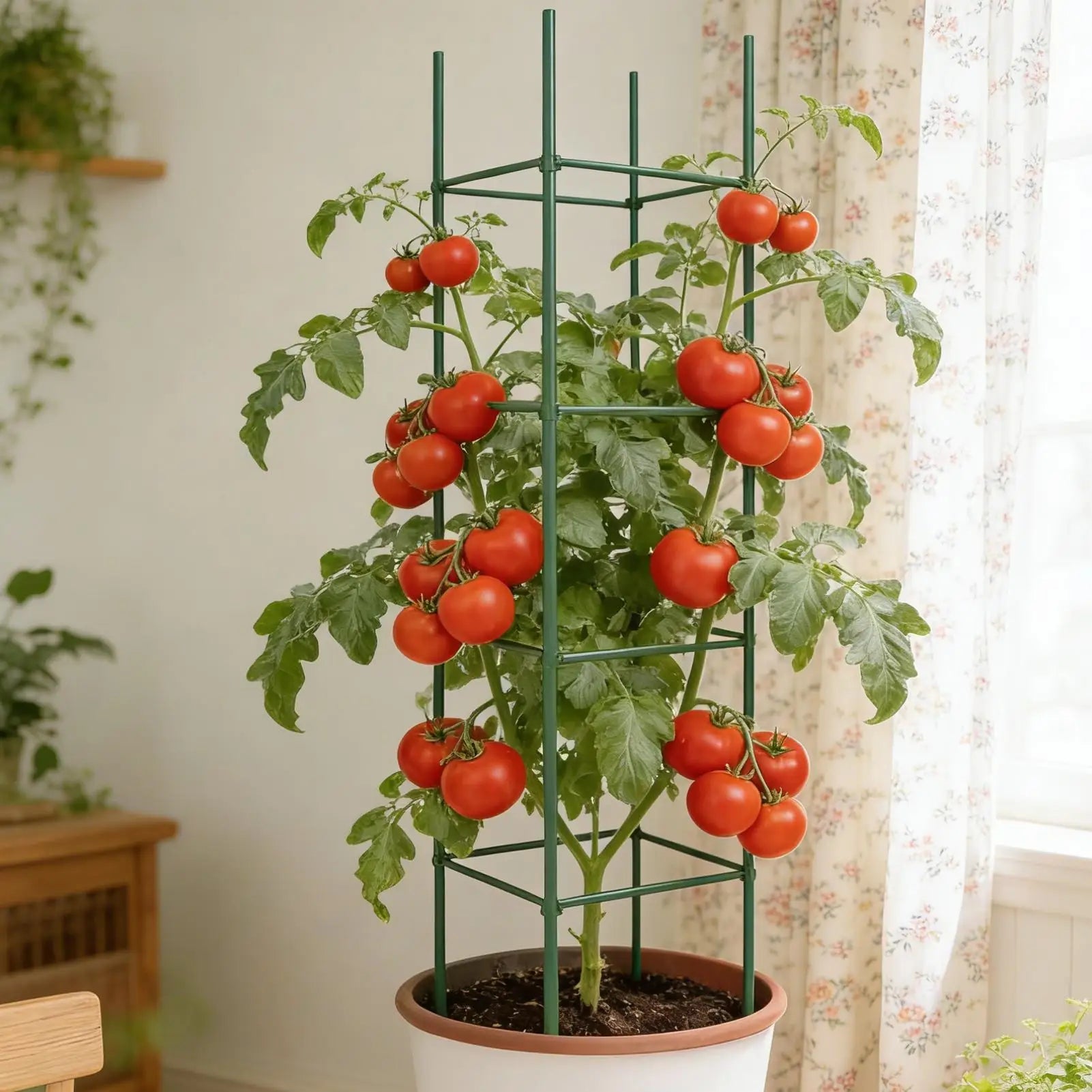 Tomato Stakes 36-piece Expandable Climbing Connector Clips Trellis Sticks Poles Plant Support Stakes For Gardening Vegetable Qme