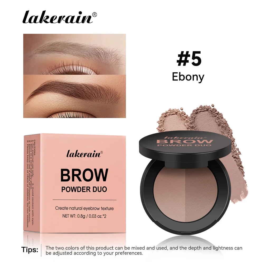 Dual-color Eyebrow Powder Ash Brown Contour Shadow Three-dimensional Eyebrow Shape Waterproof Natural Compact Powder Palette Qme 05