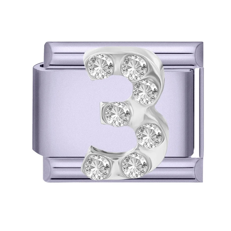 Shiny Zircon Butterfly Moon Stars Bow Purple Color Italian Charm Links Fit 9mm Stainless Steel Bracelet Women DIY Making Gift Qme Style 4