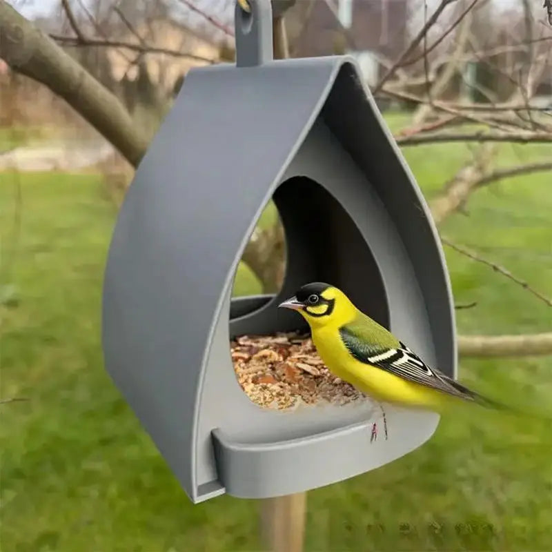 Outdoor Garden Yard Tree Bird Watching Decor Hanging Feeder House Qme Gray