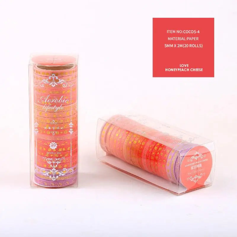 Washi Tape Gold Foil Decorative Adhesive Scrapbooking Ribbons Diary Qme 04