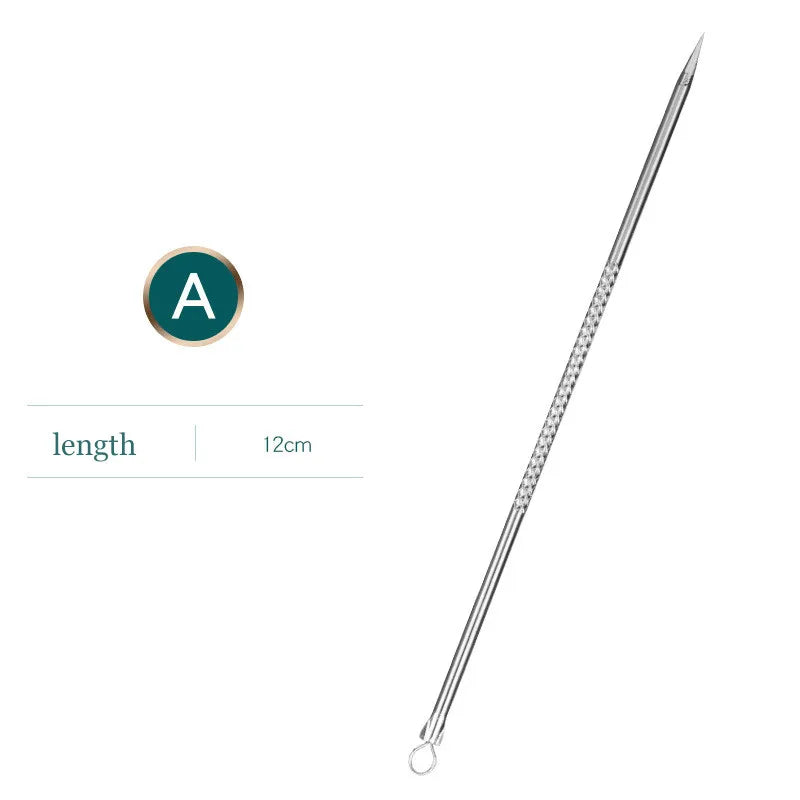 1PC Blackhead Acne Needle Stainless Steel Acne Remove Tweezer Blackhead Extractor Pimple Tweezer Face Pore Cleanering Care Tool Qme