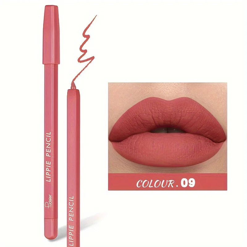 Matte Lip Liner Pen Pigment Waterproof Versatile Mixed Colors Qme 09