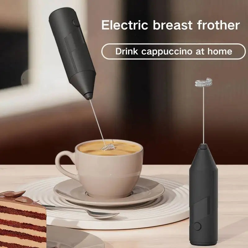 Handheld Electric Egg Beater Foamer Mini Battery Powered Milk Frother Coffee Drink Mixer Milk Foamer Kitchen Tools Qme