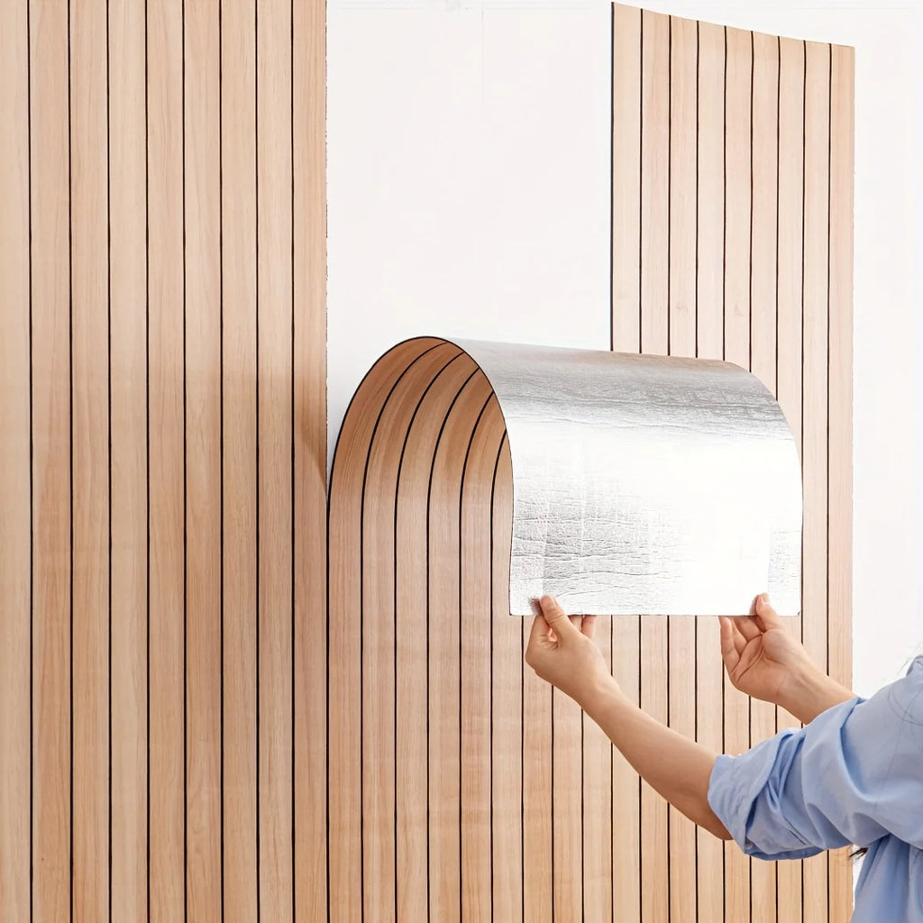 Extra Thick 3D Retro Wood Grain Self-Adhesive Wallpaper - Perfect for DIY Ceiling and Wall Projects, SXP Resin, Removable and Wa Qme