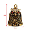 Women Feng Shui Bronze Bell Vintage Owl Keychain Brass Car Key Chain Qme Default Title