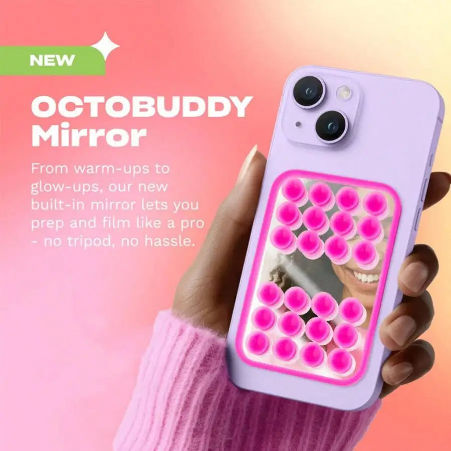 Upgraded Version 24 Suction Cups Mirror Silicone Cup Phone Holder Qme