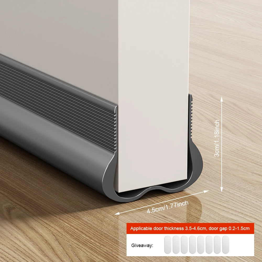 1-4pcs Door Bottom Sealing Strip PVC Soundproofing Wind and Dust Proof Weather Stripping Easy Installation Removable Strip Qme Grey 1pc