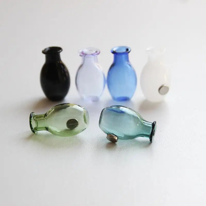 Fridge Magnets Place Flower Arrangements Decoration Mini Glass Vase Qme