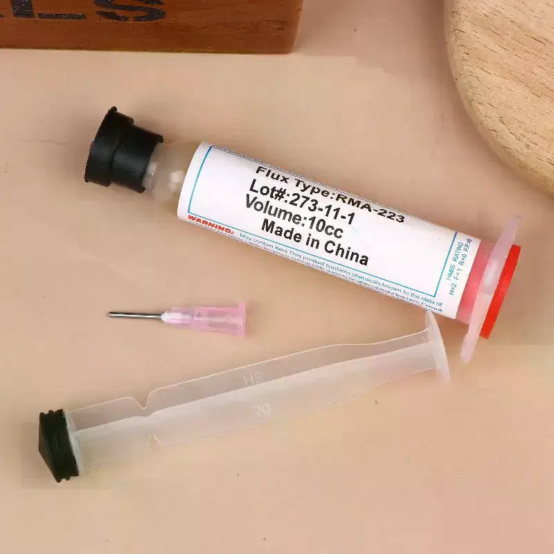 10ml Flux For Soldering With Flexible Tip Syringe Solder Paste Flux Grease Repair Solde No Cleaning Welding Repair Tools Qme