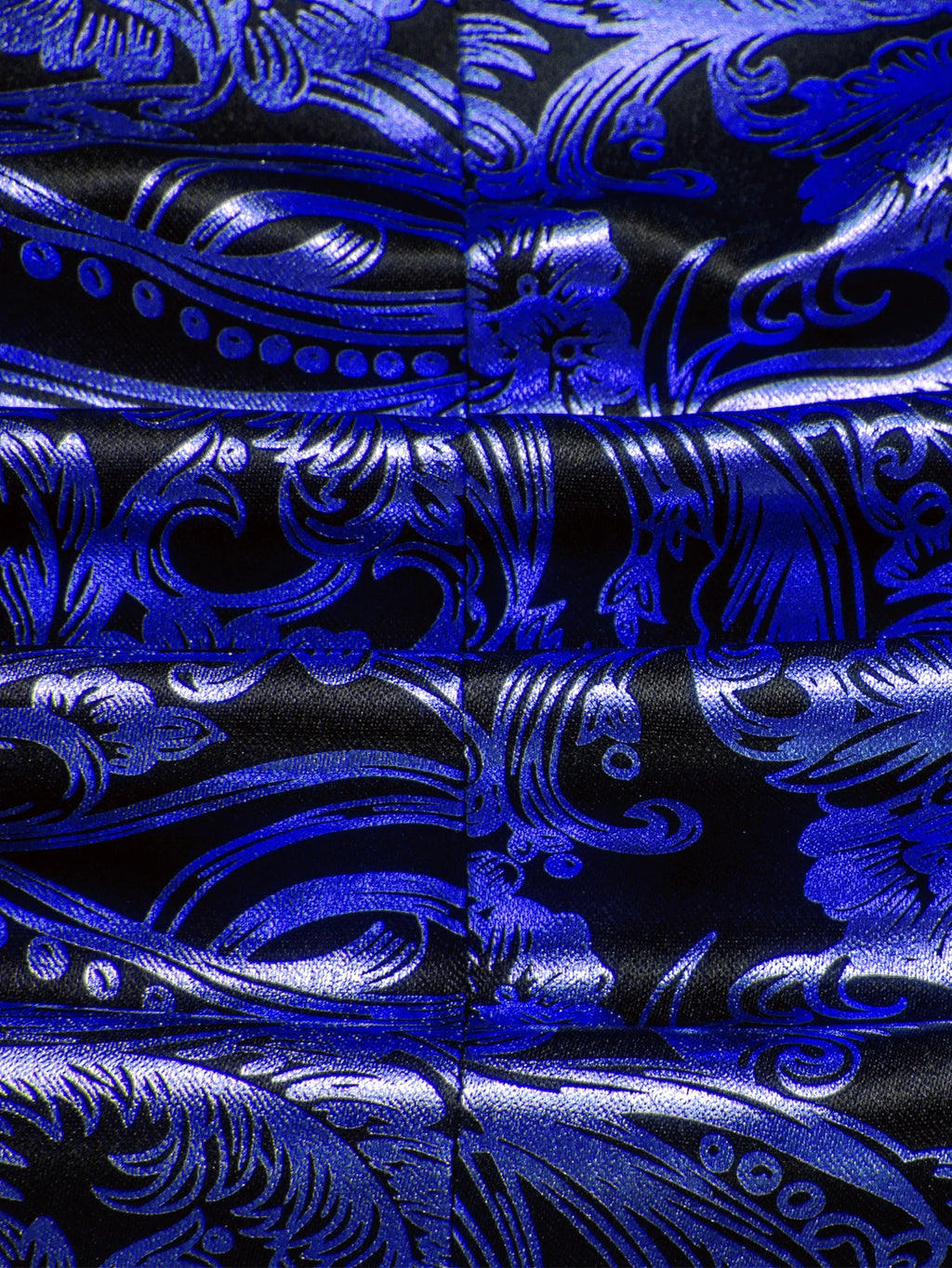 Mens Royal Blue Paisley Jacquard Shawl Lapel Blazer Luxury Single Breasted Tuxedo Jacket Formal Suit Coat for Wedding Prom Party Qme