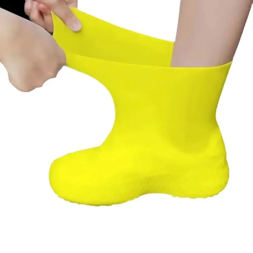 1 Pair Latex Waterproof Shoe Covers Unisex Shoes Protectors Reusable Qme