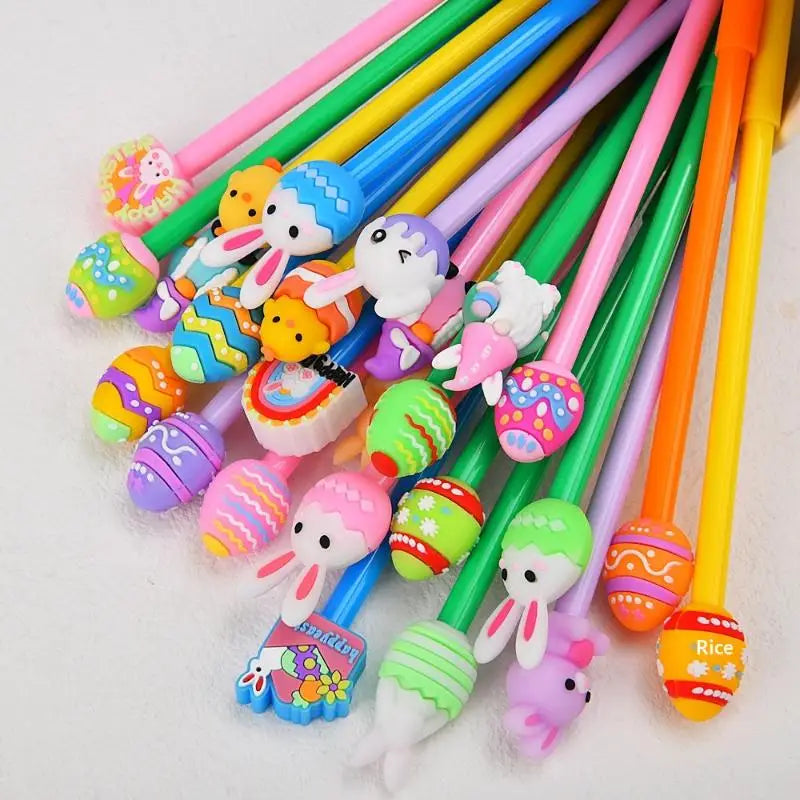 1 5 Easter Cartoon Silicone Rabbit Gel Pen Cute Writing Students Qme