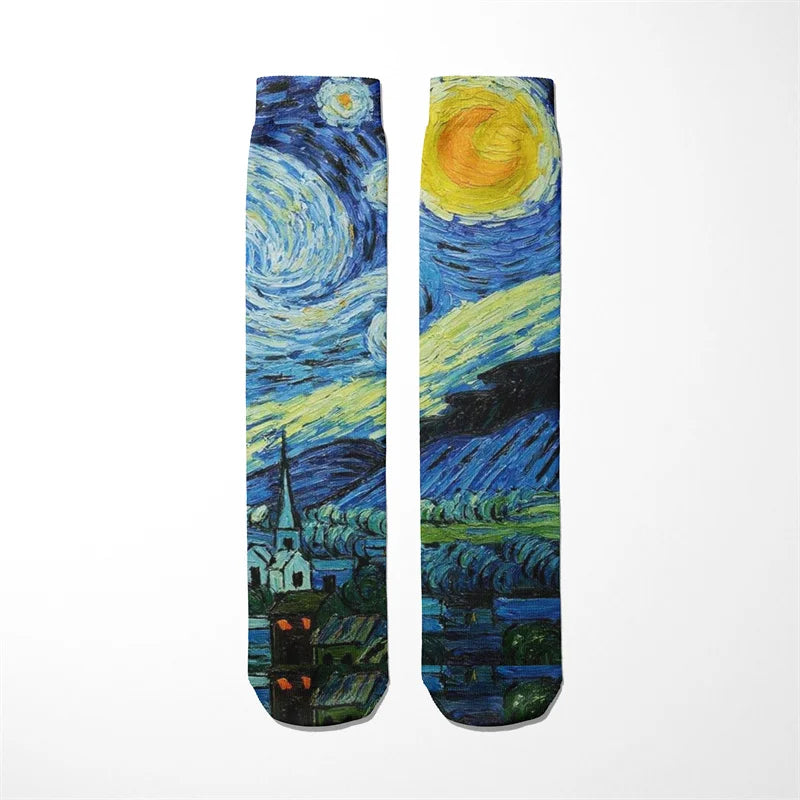 Classic Women Socks Casual Comfortable Puzzle Happy Business Party Qme style23 One Size