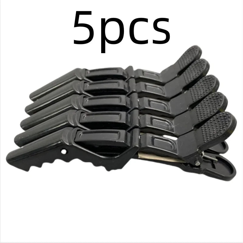 5-30pcs Alligator Hair Clip Plastic Nonslip Hairpin Black Pink Durable Hair Clamp Hairdressing Styling Accessories for Woman Man Qme 5pcs Black