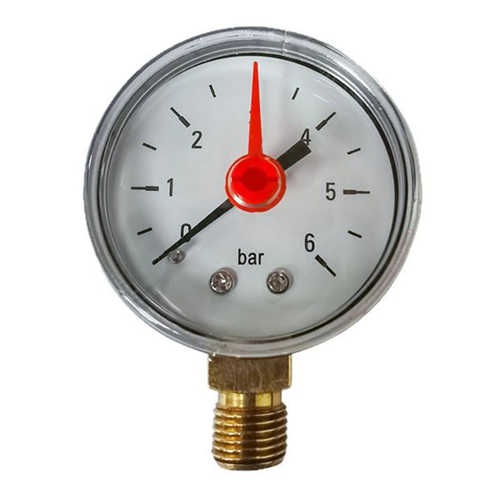 Y50 Radial Connection Pressure Gauge G1/4 Measuring Range 6Bar For Water Oil And Air For Domestic Heating Water Supply Systems Qme