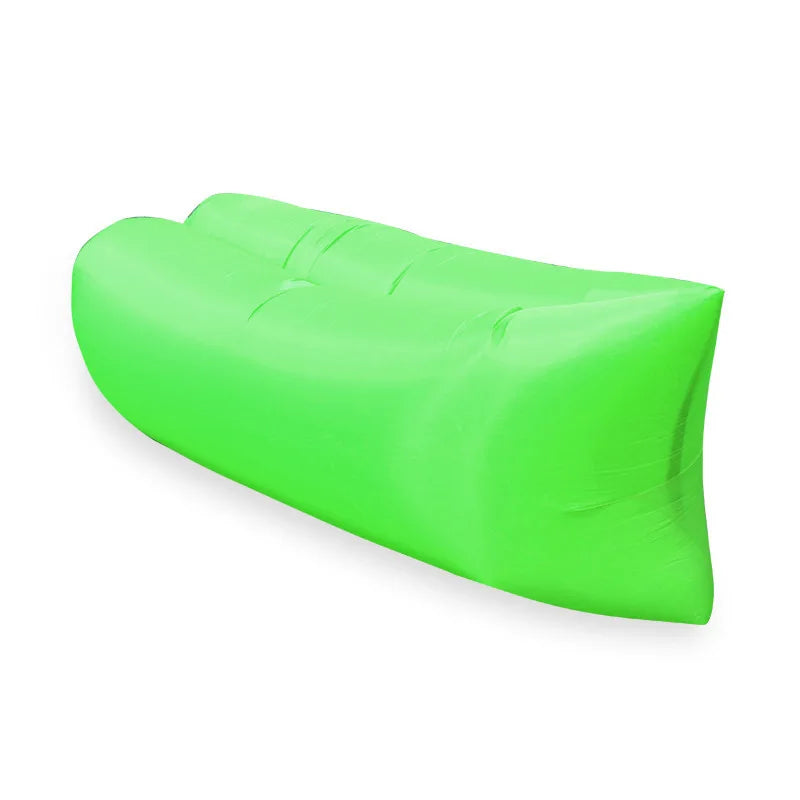 Lazy Inflatable Sofa Portable Beach Camping Air Sofa Air Cushion Outdoor Party Music Festival Adult Inflatable Sleeping Bag Qme green