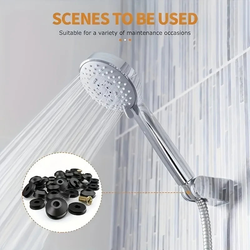 116Pcs flat and beveled faucet washer and brass faucet screw combination for various quick-opening faucet spool wear washer Qme