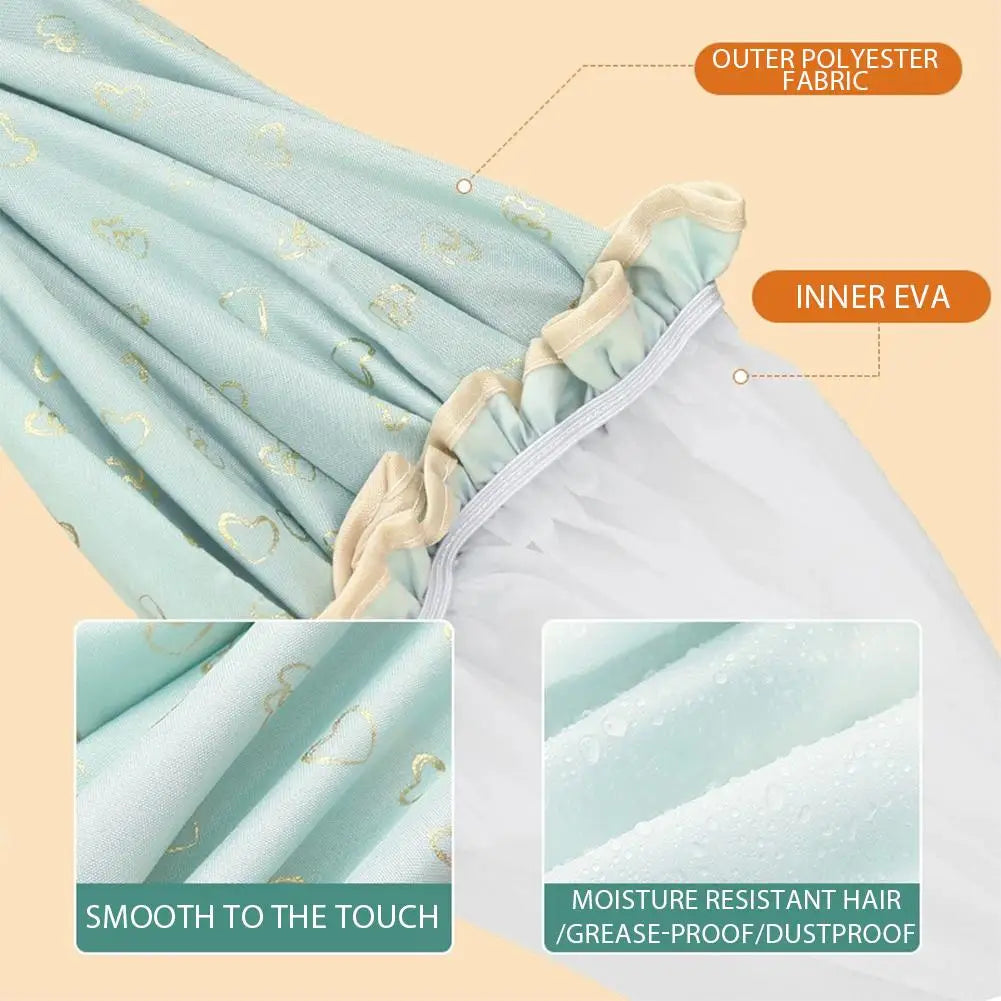 Large Shower Caps Women Reusable Waterproof Cap Double Layers Bath Qme