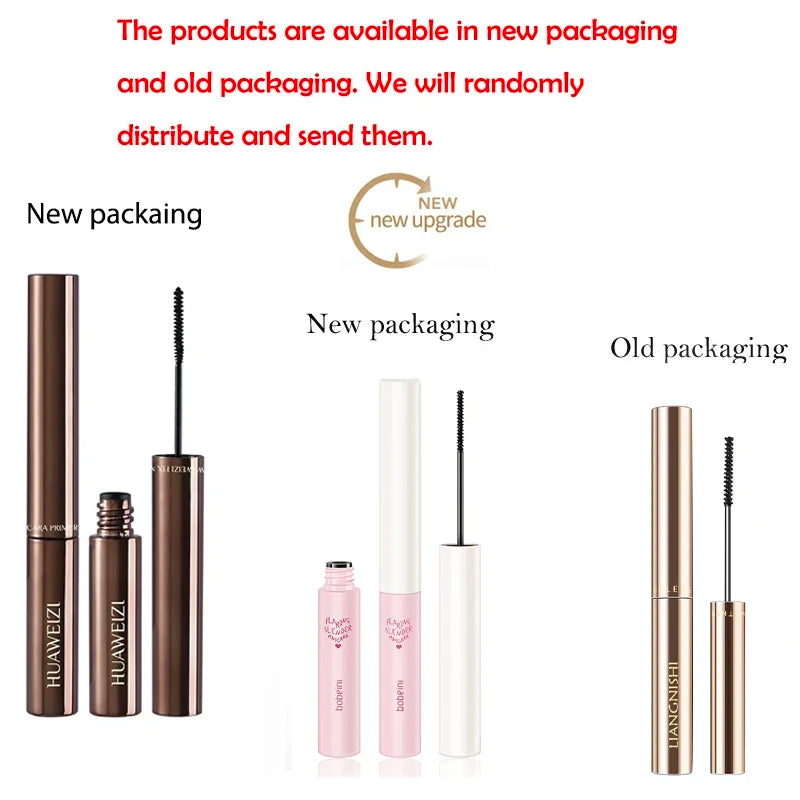 Silk Fiber Matte Mascara Makeup Ultra-Fine Brush Lengthens Eyelashes Waterproof Fast Dry Brown Black Curling Mascara Comestic Qme