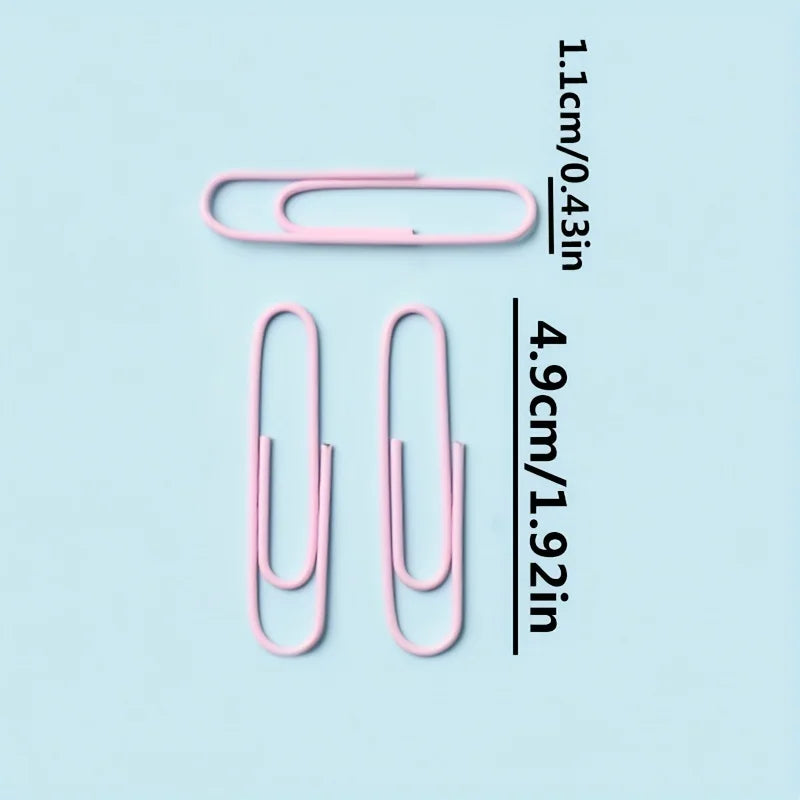 20 Macaron Colored Paper Clip Boxes Clips Qme