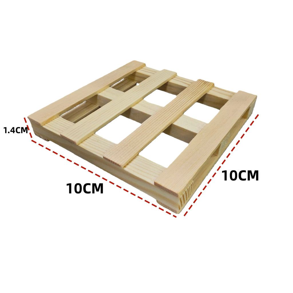 Cold Drinks Mini Wooden Pallet Beverage Coasters Wood Flower Pot Qme 10x10x1cm 0